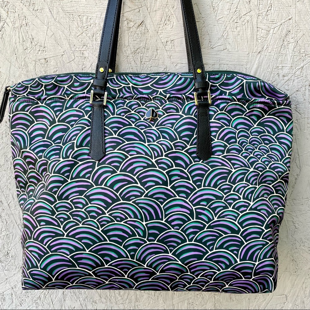Kate Spade Taylor Bubbles Satin Nylon Tote Bag - Picture 3 of 10